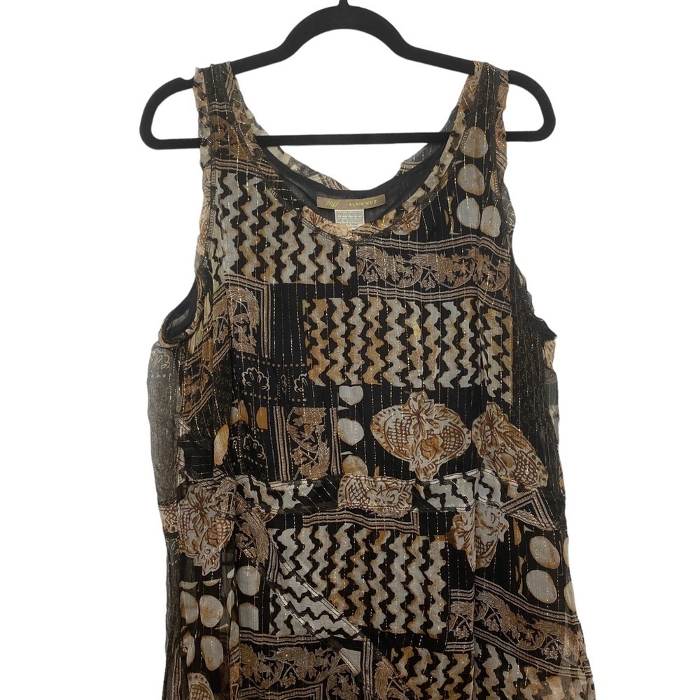 Vintage Alain‎ Weiz Silk Blend Top ladies 16